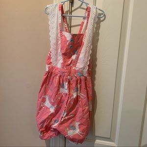 Eleanor Rose Unicorn Romper size 10/12